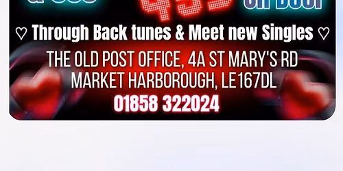 Singles Disco \u2018Over 45\u2019s\u2019
