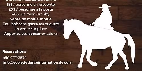 Soirée de danse Country, au profit du club de patinage artistique de Waterloo