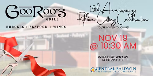 Ribbon Cutting | GooRoo's Grill 15th Anniversary
