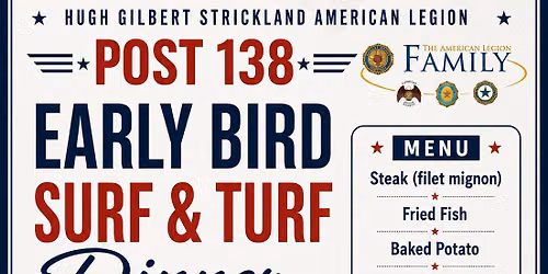 Early Bird Surf & Turf Membership Dinner