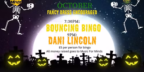 Halloween Bouncing Bingo with live music from Gaz Scott