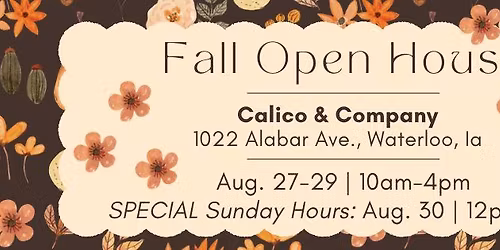 \ud83c\udf42 Fall Open House