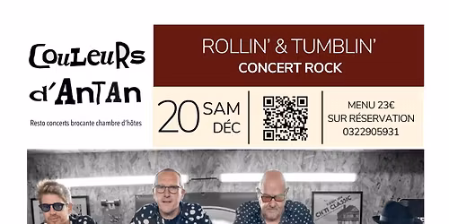 DERNIER CONCERT DE L\u2019ANN\u00c9E ! Rollin' & tumblin'
