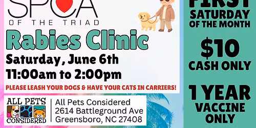 SPCA Rabies Clinic at APC (Battleground)
