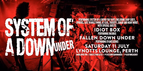 SYSTEM OF A DOWN UNDER | SOAD TRIBUTE | Lynotts Lounge, Perth WA