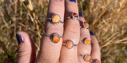 Mexican Opal Ring with Sweet Rock Metal Shop