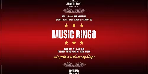 Music Bingo at Boiler Room Bar