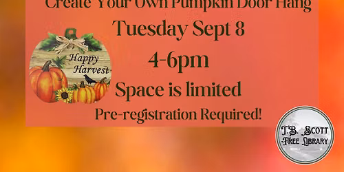 Create Your Own Pumpkin Door Hang