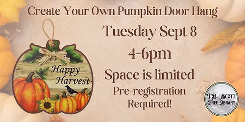 Create Your Own Pumpkin Door Hang