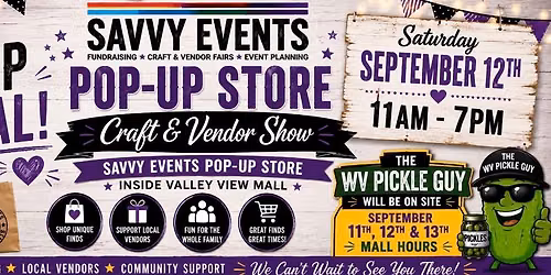 September Savvy Events Pop Up Show at Valley View Mall