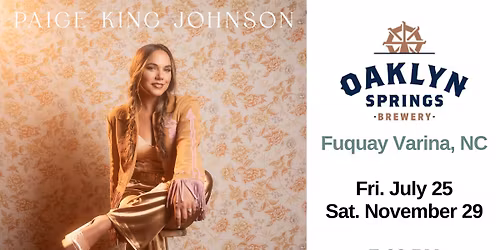Paige King Johnson LIVE at Oaklyn Springs Brewery