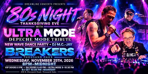 80's Night New Wave Bash Ultra Mode Depeche Mode Tribute 11\/25 Breakers