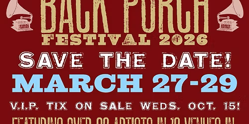 The 12th Annual Back Porch Festival