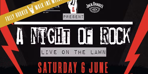 Rock on the Lawn - FULLY BOOKED - WALK INS WELCOME