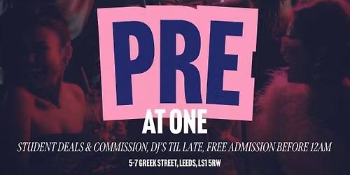 PRE AT ONE - STUDENT WEDNESDAY