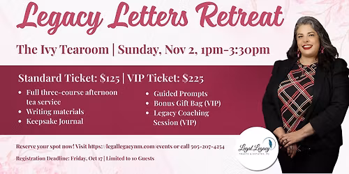 Legacy Letters Retreat
