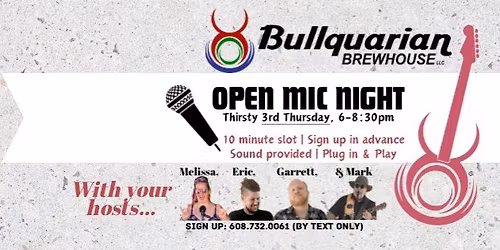 Open Mic Night! Hosted by Melissa