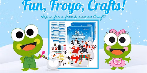 Free Kid's Make-A-Snowman Craft at sweetFrog Salisbury!