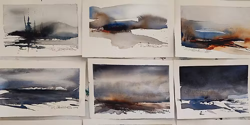 Akvarel weekendkursus. Himmel og jord.