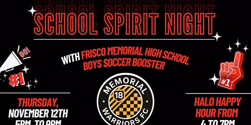 Spirit Night - Frisco Memorial High School Boys Soccer Booster