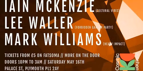 Cosmic Sessions presents: Heavy Impact featuring Marcus Fletcher, Sugarshaker, Iain Mckenzie, Lee Waller and Mark Williams