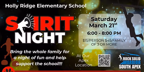 Spirit Night to support Holly Ridge Elementary School at South Apex