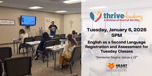 FREE English as a Second Language - Registration and Assessment