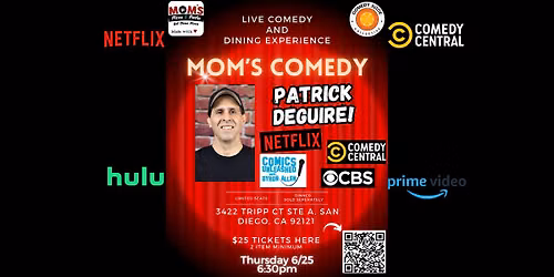 Comedy & Italian Dinner - San Diego 6\/25!