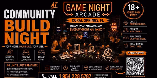 Community Build Lab @ Game Night, Coral Springs(18+)