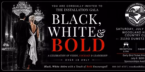 WVWC Gala July 25th ~ 6 PM Black, White & Bold!
