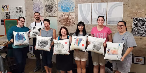 Pet Portrait Pillow Make and take workshop