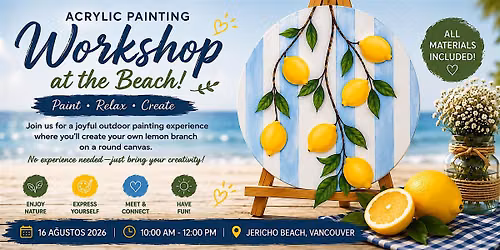 Textured Lemon Acrylic Painting Workshop - Beginner Friendly