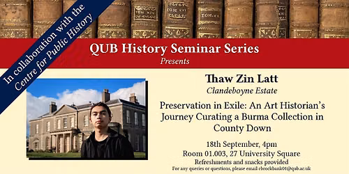 History Seminar: Thaw Zin Latt
