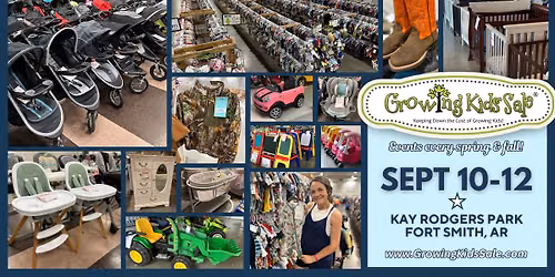Growing Kids Sale Fall 2026 Children's Consignment Pop-up Event - Fort Smith, Arkansas