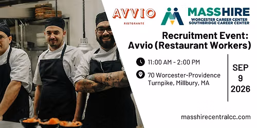 Recruitment Event: Avvio (Restaurant Workers)