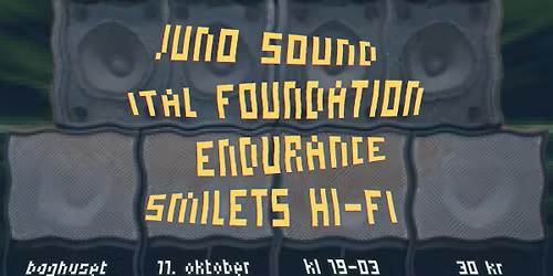 STENERSTUEN PRESENTS: Ital Foundation /// Endurance /// Smilets HiFi /// Juno Sound