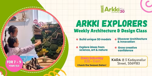 Weekly Architecture and Design for 7-9 year-olds