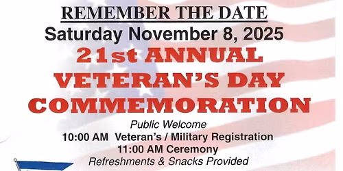 21st Annual Veteran's Day Commemoration