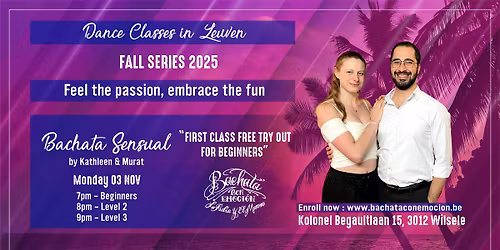 New Fall series: Bachata Sensual & Bachata for Beginners