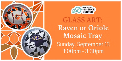 Glass Art: Raven\/Oriole Mosaic Tray