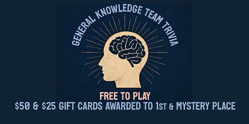 General Knowledge Team Trivia Night at Shy Bear