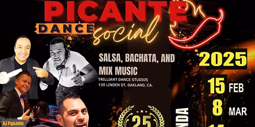 1st Social of 2025!!! PICANTE PASSION > Valentine's Dance Social SAT FEB 15th....