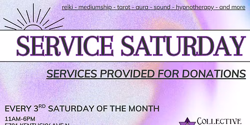 Service Saturday - Donation Based Healings & Readings