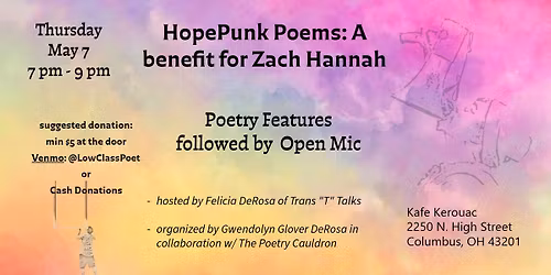 HopePunk Poems: A benefit for Zach Hannah
