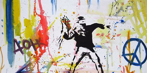 Paint Street Art Flower Thrower, London