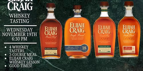 Elijah Craig Whiskey Tasting