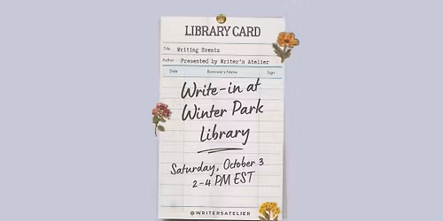 Writer\u2019s Atelier Presents: October Write-in at Winter Park Library