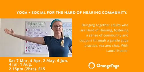 Yoga & Social for the Hard of Hearing Community with Laura Stubbs