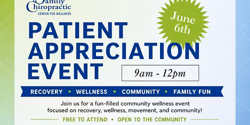 Family Chiropractic Patient Appreciation Wellness Event