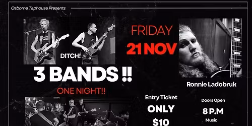 The Osborne Taphouse Presents CAR287, Ronnie Ladobruk and DITCH!